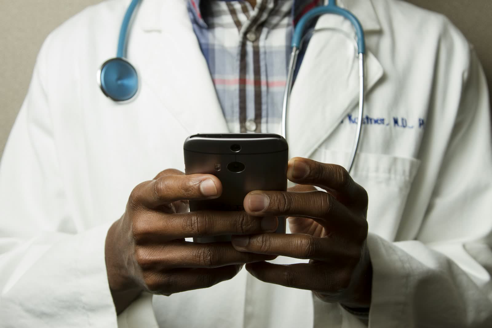 Healthcare professionals reviewing records